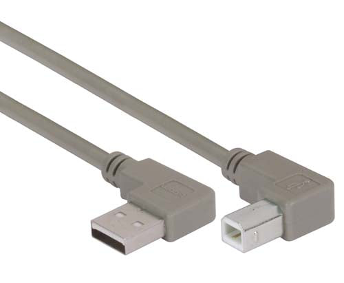 Right Angle USB Cable Left Angle A Male/Left Angle B Male 1.0m