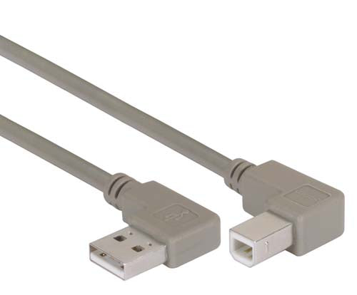 Right Angle USB Cable Right Angle A Male/Right Angle B Male 1.0m