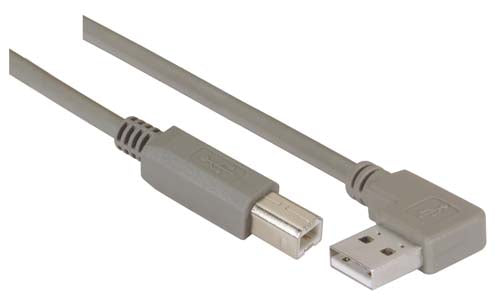Right Angle USB Cable Right Angle A Male/Straight B Male 1.0m