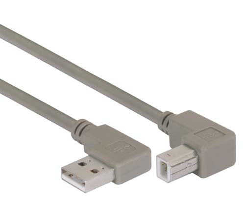 Right Angle USB Cable Right Angle A Male/Up Angle B Male 1m CA90RA-UB