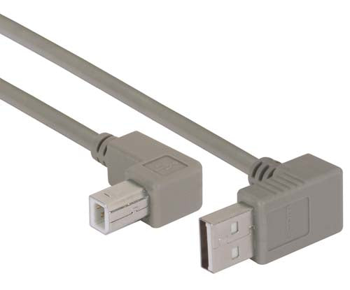 Right Angle USB cable Up Angle A Male/ Up Angle B Male 1.0m