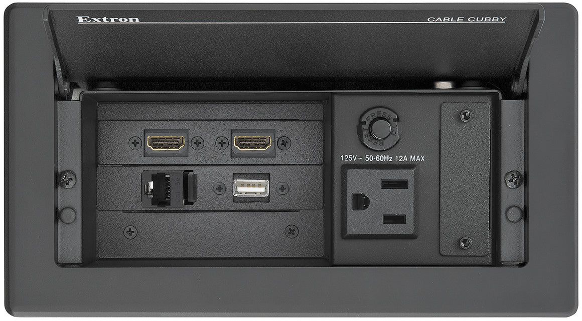 Cable Cubby 222 US Cable Access Enclosure for AV Connectivity and AC Power