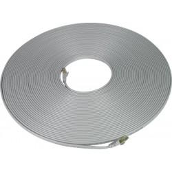 CAT7-FLT-50-GRAY   -   CAT7 Flat Stranded Shielded Cable Ethernet Ribbon Patch Cord 50 ft RJ45 - RJ45 Gray