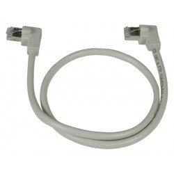 CAT6 Left Angle to Left Angle Shielded Patch Cords, 26AWG 2ft