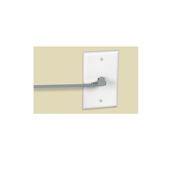 CAT6-LAS-15-GRAY  CAT6 Left Angle to Straight Patch Cords