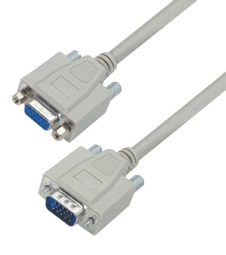 Deluxe Molded D-Sub Cable HD15 Male / Female 1 ft