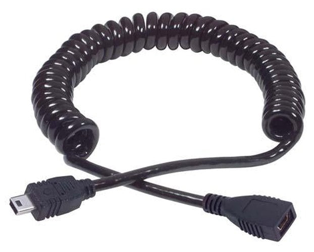 Cable coiled-usb-cable-mini-b-5-position-male-female-5m-to-20m