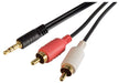 Cable one-35mm-male-stereo-to-two-rca-male-y-cable-10-ft