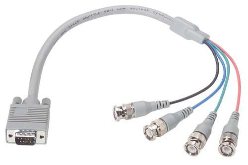Cable vga-breakout-cable-db9-male-4-bnc-male-30-ft