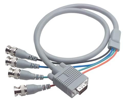 Cable vga-breakout-cable-hd15-male-4-bnc-male-30-ft