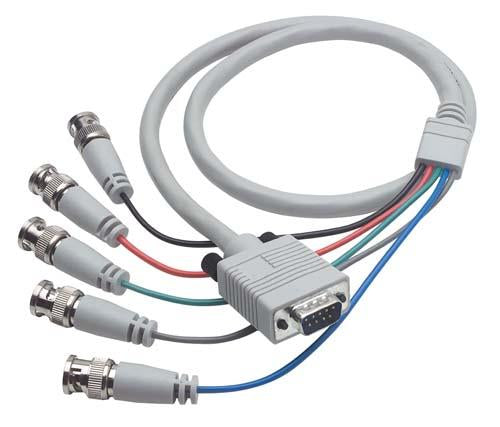 Cable vga-breakout-cable-db9-male-5-bnc-male-30-ft