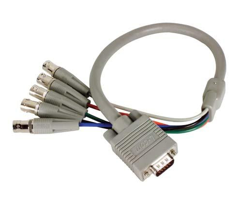 Cable vga-breakout-ext-cable-hd15-male-5-bnc-female-15-ft