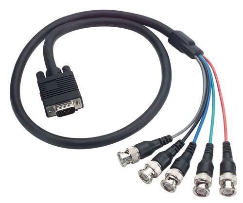 Cable svga-breakout-cable-black-hd15-male-5-bnc-male-120-ft