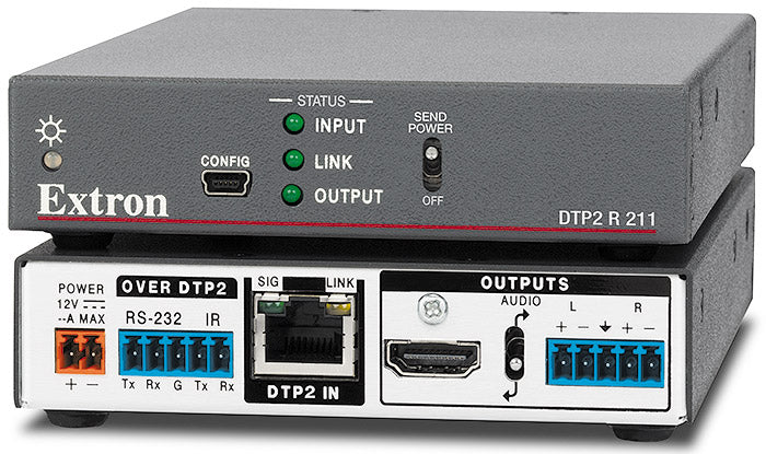 HDMI 4K/60 DTP2 Receiver with Audio De-Embedding
