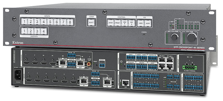DTP CrossPoint 84 4K IPCP Q SA  2 x 50 Watt Stereo Amp, AV LAN, LL UI Upgrade