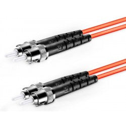 FIBER-D-STST-62-1M   -   Duplex ST Multimode Fiber Optic Patch Cable Ferrules 62.5-Micron 1 m ST - ST Orange