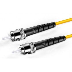 FIBER-S-STST-50-5M   -   Simplex ST Multimode Fiber Optic Patch Cable Ferrules 50-Micron 5 m ST - ST Yellow