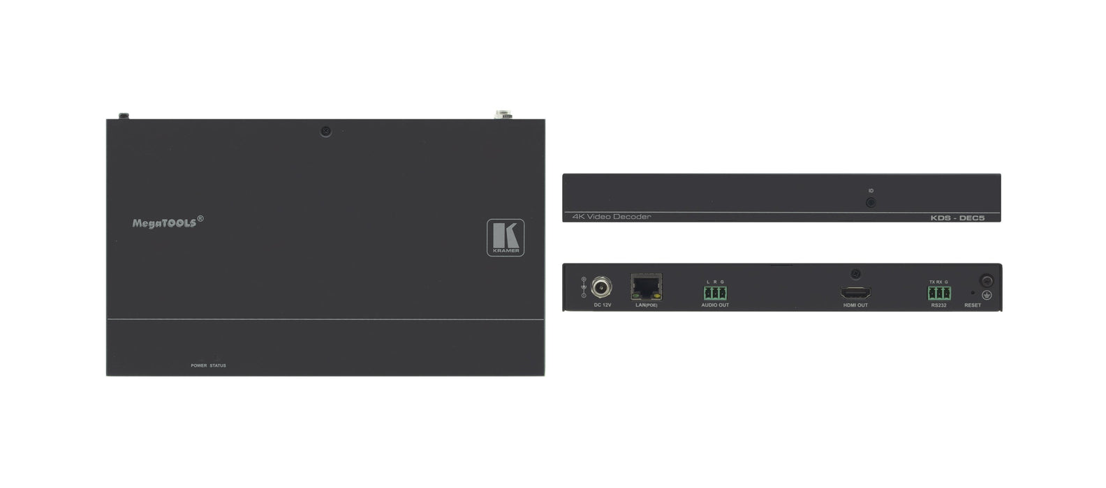 KDS-DEC5 4K30 4:4:4, H.264 Video Decoder supporting PoE and Video Wall