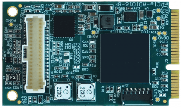 PCI Express Mini Card mPCIe, 8 SE or 4 Diff, 12-Bit, 250K Samples/s, AI; 16 DIO, 4 AO