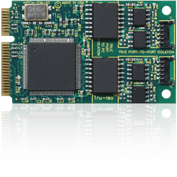One Port Isolated RS422 PCI Express Mini Card