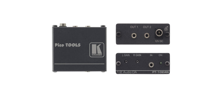 PT-102AN 1:2 Stereo Audio Distribution Amplifier