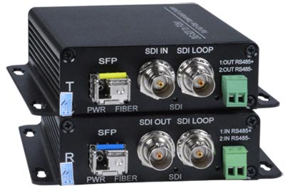 3GSDI Extender via One LC Singlemode or Multimode Fiber Optic Cable