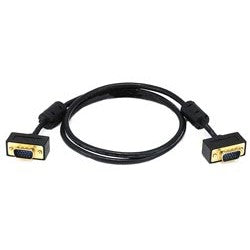 VEXT-THN-GF-3-MM   -   Thin VGA Cable Gold Connectors Ferrites Male WUXGA 15HD 3 ft 15HD Male - 15HD Male Black
