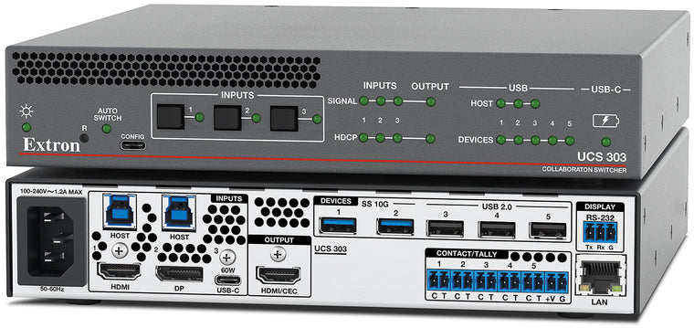 UCS 303 - 3x1 4K/60 Collaboration and Presentation Switcher