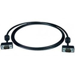 VEXT-UTHN-F-3-MM   -   Ultra Thin VGA Male Cable Gold Plated WUXGA 15HD Ferrites 3 ft 15HD Male - 15HD Male Black