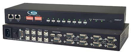 UNIMUX-USBV-8O-RS | NTI 8 Port VGA KVM Switch | ITM Components