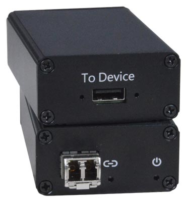 1-Port USB 3.0 Extender via Two LC Multimode Fiber Optic Cables up to 1,148 FeetNo Drivers Required