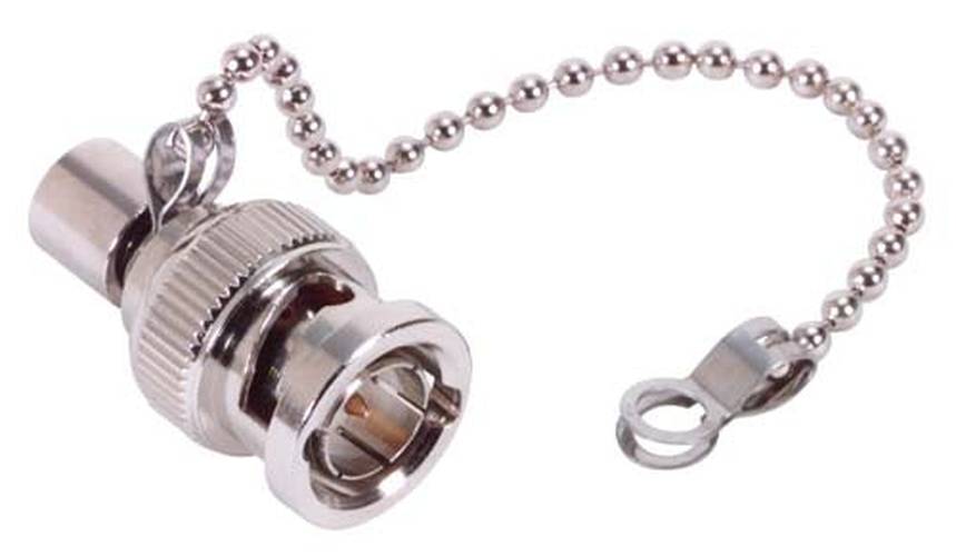 Protective Chained Cap Terminator, BNC 75 Ohm