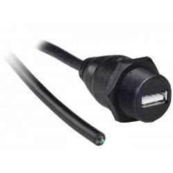 USB2-AF-WTP-1M   -   USB Type A Female Right Angle IP67 90 Degree Unterminated 1m Cable USB Type A Female -  Black