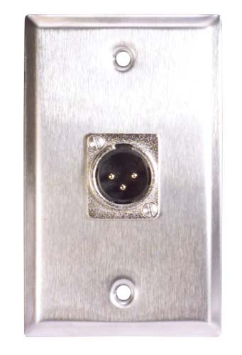 Stainless Steel Wall Plate 1 XLR Male